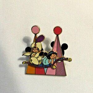Disney Parks Pin Aladdin & Jasmine Flying Carpet Slider It’s A Small World